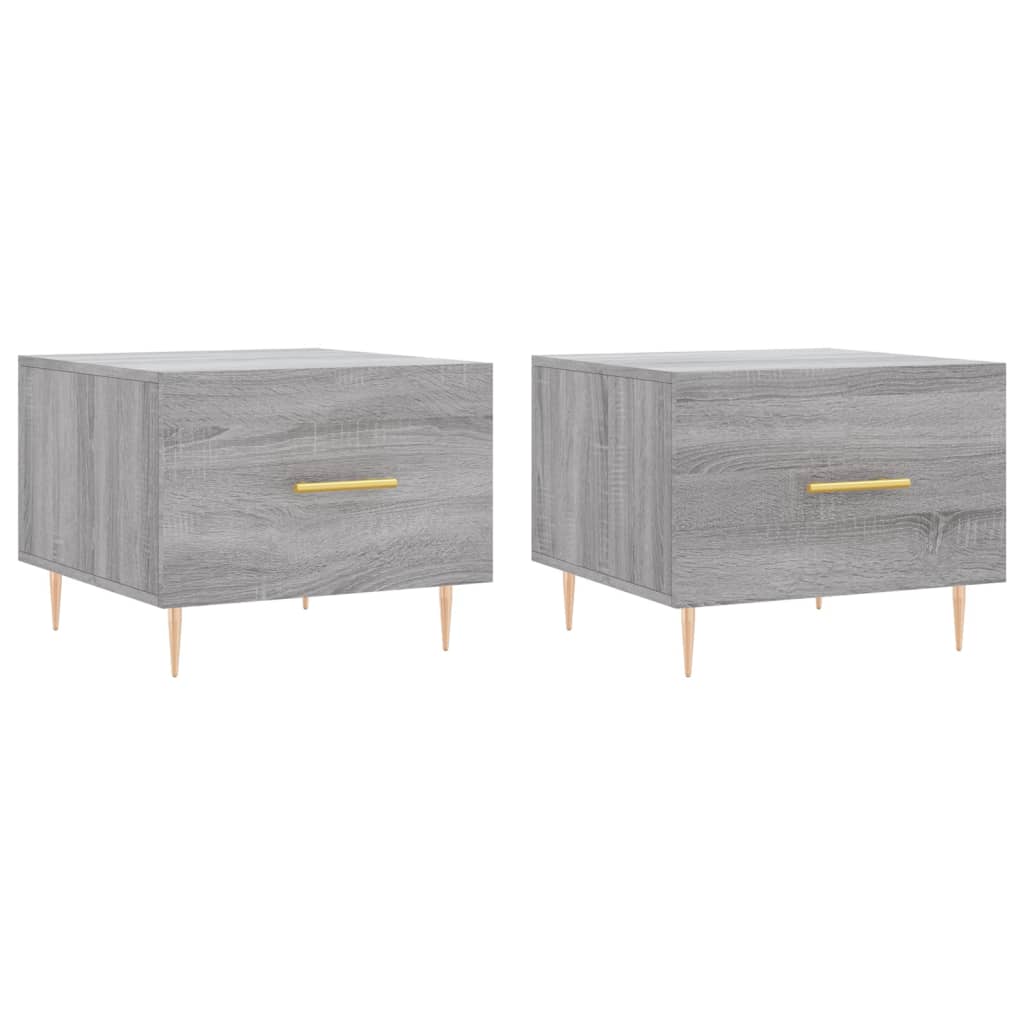 Tavolini Salotto 2pz Grigio Sonoma 50x50x40cm Legno Multistrato | homemem39