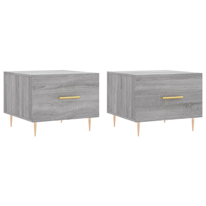 Tavolini Salotto 2pz Grigio Sonoma 50x50x40cm Legno Multistrato | homemem39