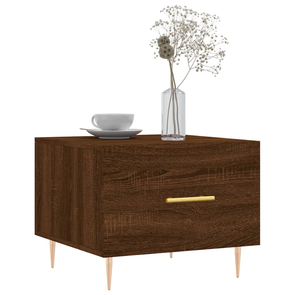Tavolini Salotto 2 pz Rovere Marrone 50x50x40 Legno Multistrato | homemem39