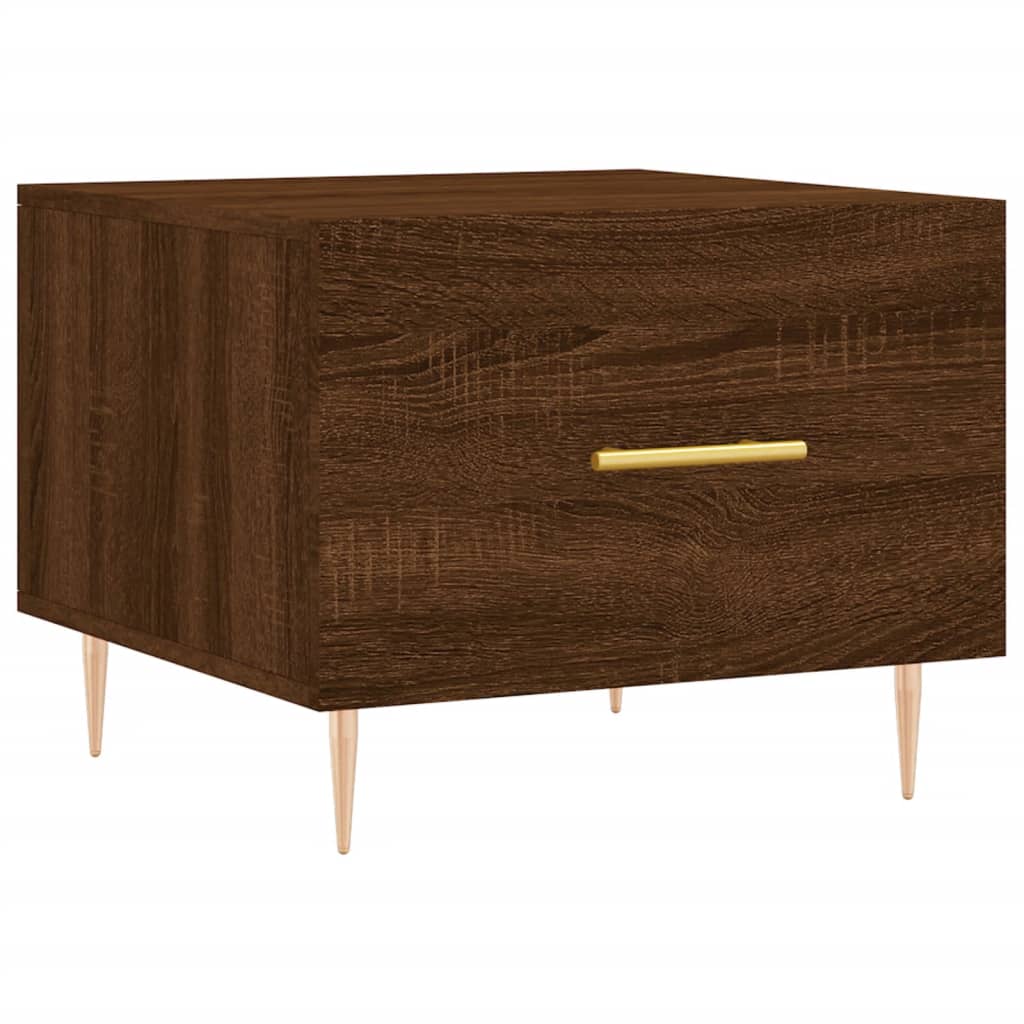 Tavolini Salotto 2 pz Rovere Marrone 50x50x40 Legno Multistrato | homemem39