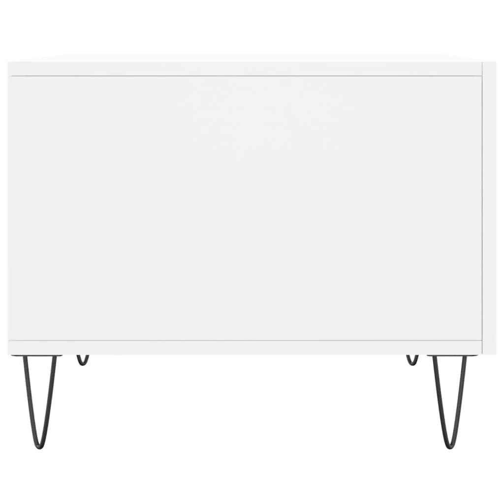 Tavolino da Salotto Bianco 50x50x40 cm in Legno Multistrato | homemem39