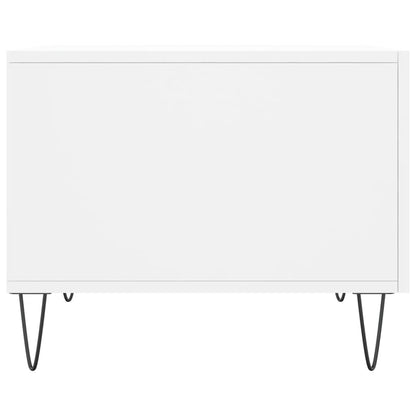 Tavolino da Salotto Bianco 50x50x40 cm in Legno Multistrato