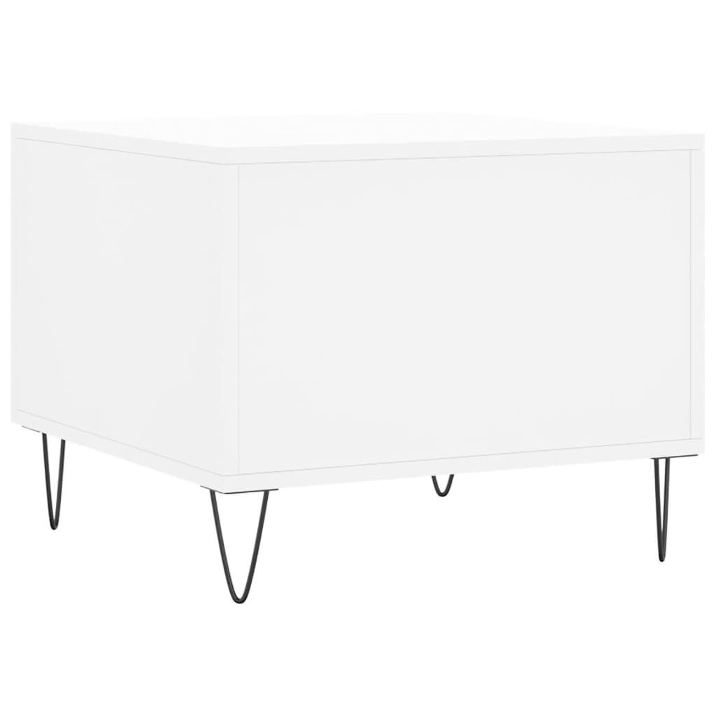 Tavolino da Salotto Bianco 50x50x40 cm in Legno Multistrato | homemem39