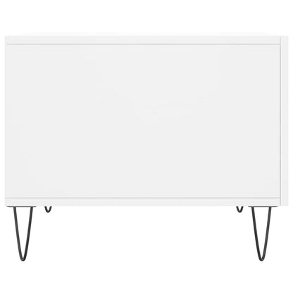 Tavolini da Salotto 2 pz Bianchi 50x50x40 cm Legno Multistrato