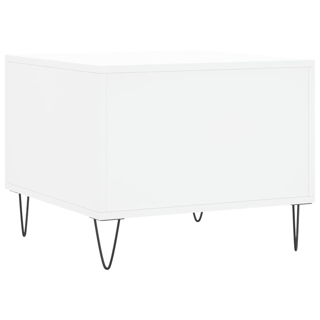 Tavolini da Salotto 2 pz Bianchi 50x50x40 cm Legno Multistrato | homemem39