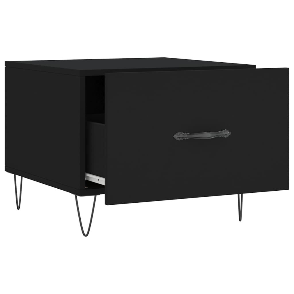 Tavolino da Salotto Nero 50x50x40 cm in Legno Multistrato | homemem39