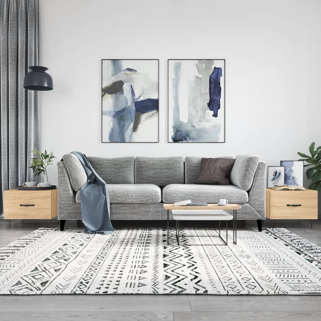Tavolini Salotto 2pz Rovere Sonoma 50x50x40cm Legno Multistrato | homemem39