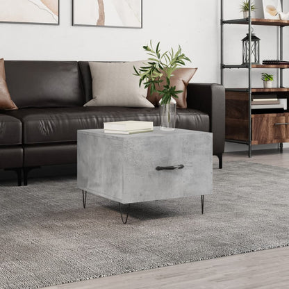 Tavolino Salotto Grigio Cemento 50x50x40 cm Legno Multistrato | homemem39