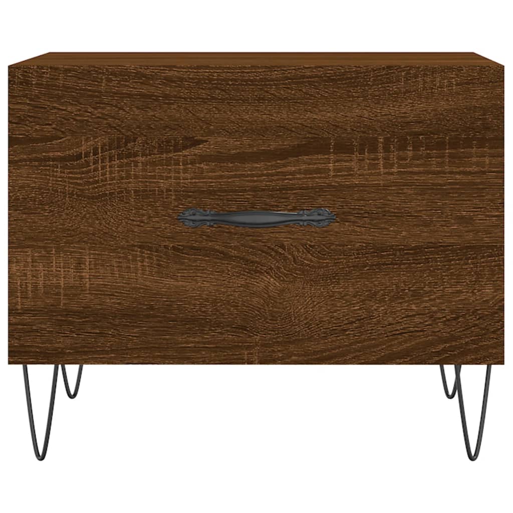 Tavolino da Salotto Rovere Marrone 50x50x40cm Legno Multistrato | homemem39