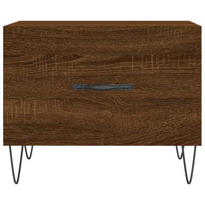 Tavolino da Salotto Rovere Marrone 50x50x40cm Legno Multistrato | homemem39