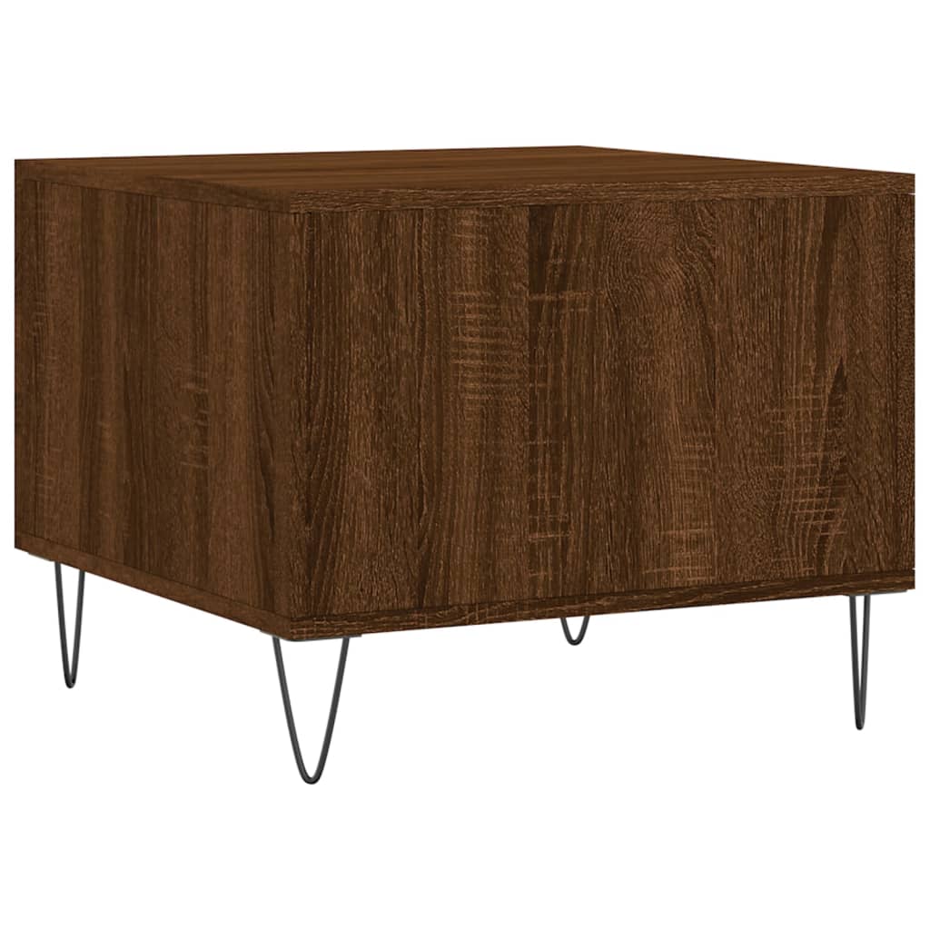 Tavolino da Salotto Rovere Marrone 50x50x40cm Legno Multistrato | homemem39