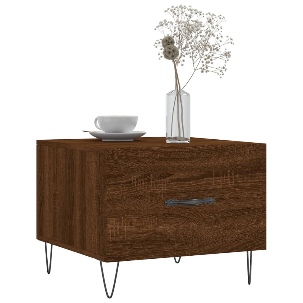 Tavolini Salotto 2 pz Rovere Marrone 50x50x40 Legno Multistrato | homemem39
