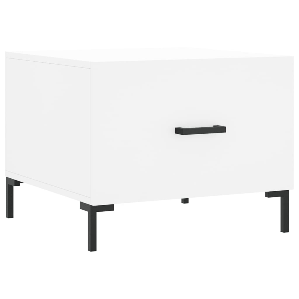 Tavolini da Salotto 2 pz Bianchi 50x50x40 cm Legno Multistrato | homemem39
