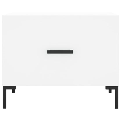 Tavolini da Salotto 2 pz Bianchi 50x50x40 cm Legno Multistrato | homemem39