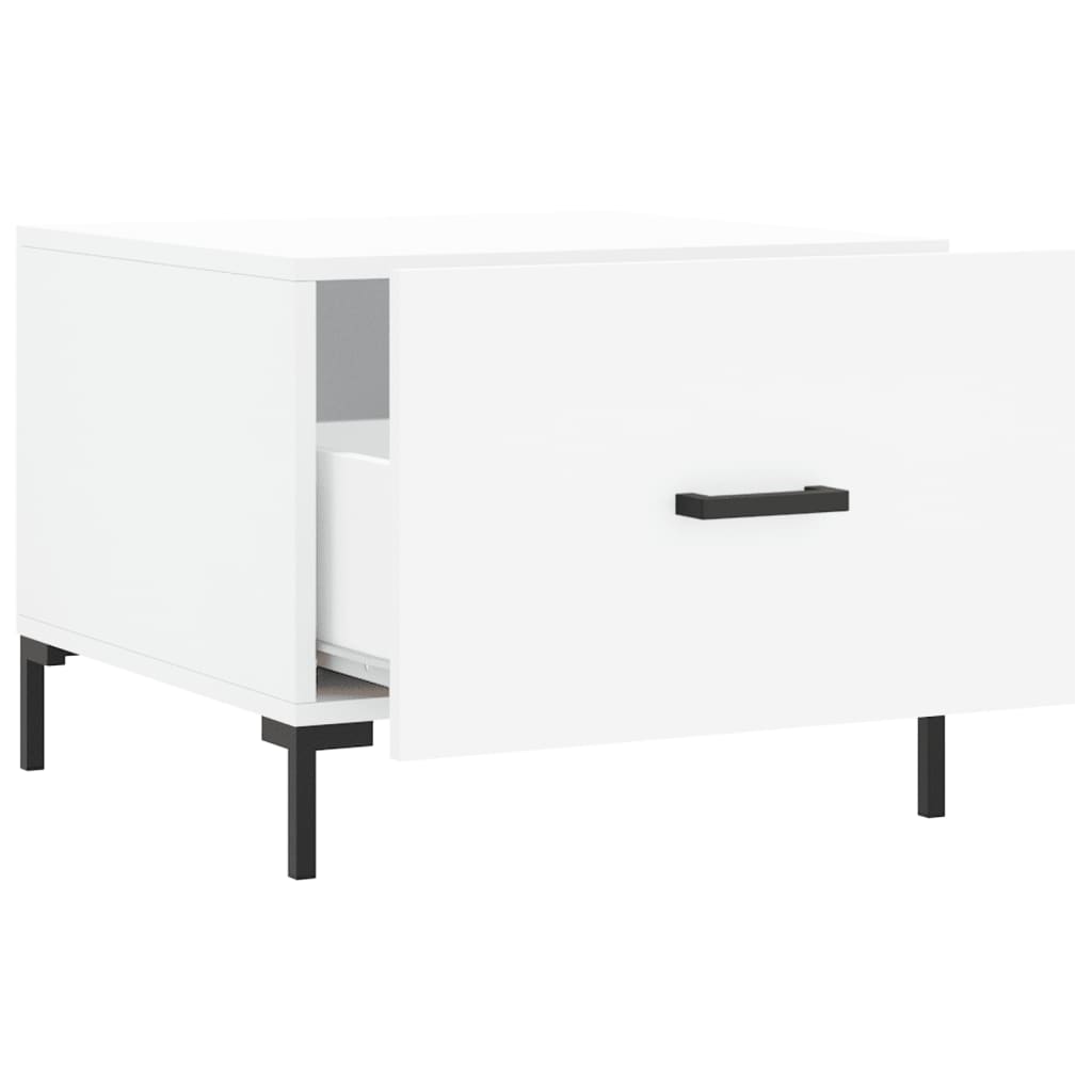Tavolini da Salotto 2 pz Bianchi 50x50x40 cm Legno Multistrato | homemem39