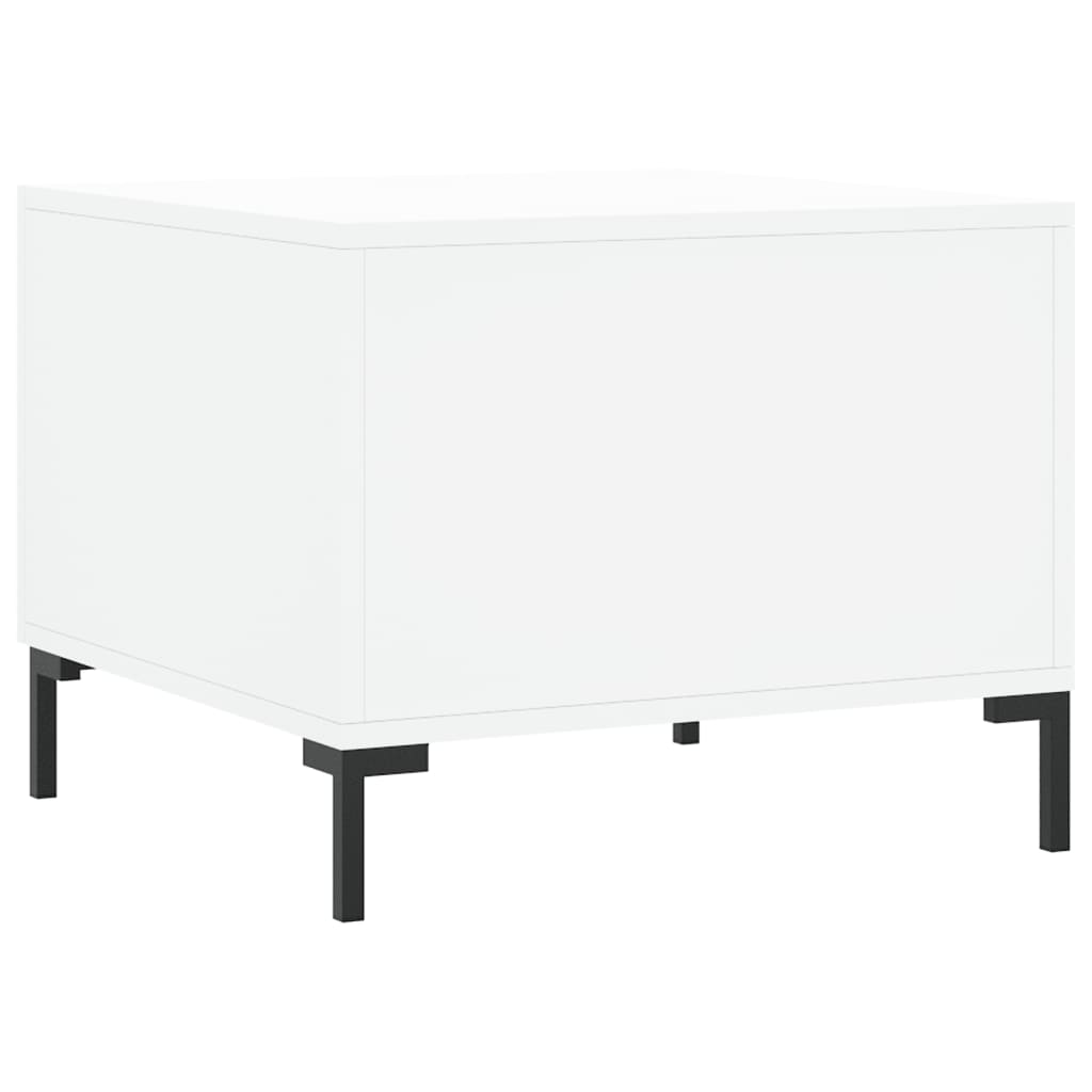 Tavolini da Salotto 2 pz Bianchi 50x50x40 cm Legno Multistrato | homemem39