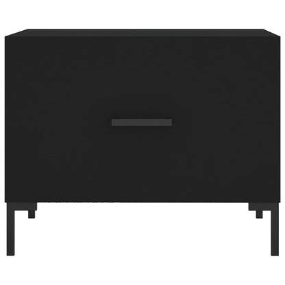Tavolino da Salotto Nero 50x50x40 cm in Legno Multistrato