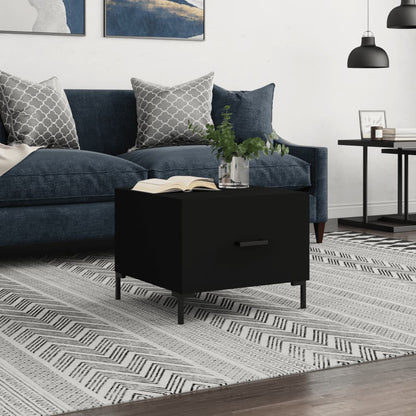 Tavolino da Salotto Nero 50x50x40 cm in Legno Multistrato | homemem39