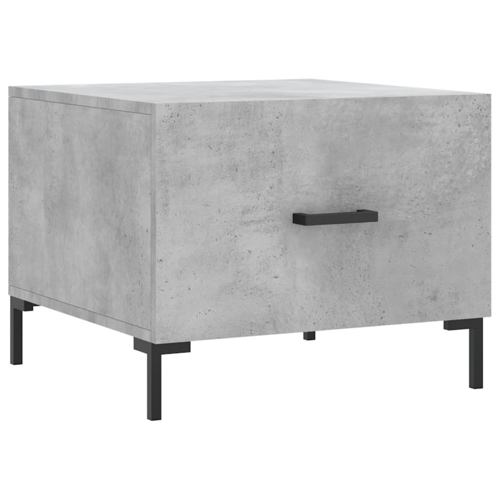 Tavolino Salotto Grigio Cemento 50x50x40 cm Legno Multistrato | homemem39