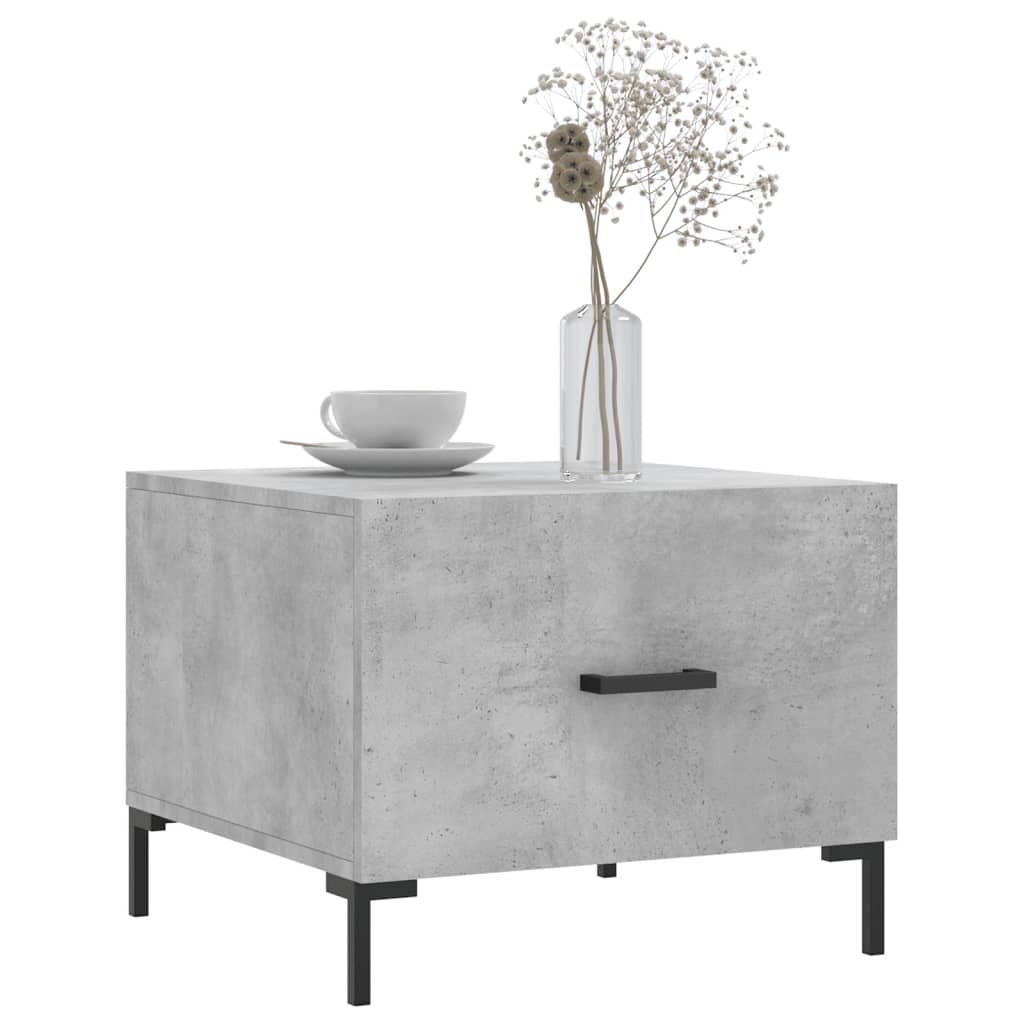Tavolino Salotto Grigio Cemento 50x50x40 cm Legno Multistrato | homemem39