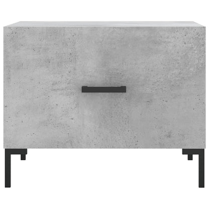Tavolino Salotto Grigio Cemento 50x50x40 cm Legno Multistrato