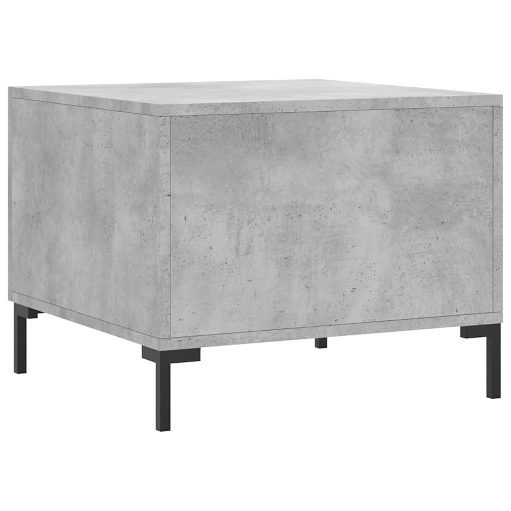 Tavolino Salotto Grigio Cemento 50x50x40 cm Legno Multistrato | homemem39