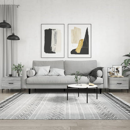 Tavolini Salotto 2pz Grigio Sonoma 50x50x40cm Legno Multistrato | homemem39