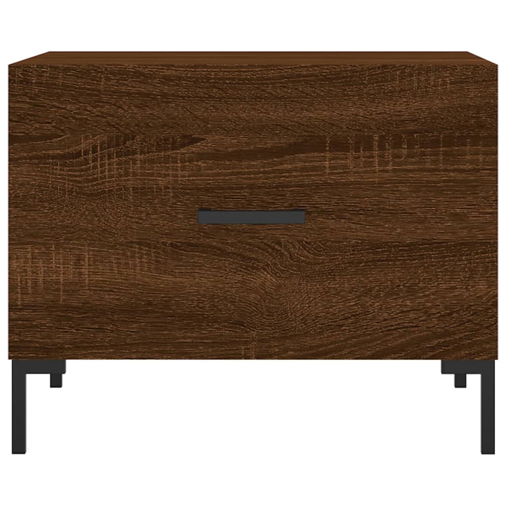 Tavolino da Salotto Rovere Marrone 50x50x40cm Legno Multistrato