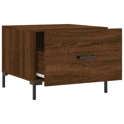 Tavolini Salotto 2 pz Rovere Marrone 50x50x40 Legno Multistrato