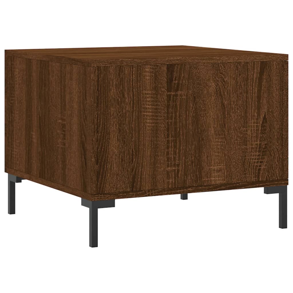 Tavolini Salotto 2 pz Rovere Marrone 50x50x40 Legno Multistrato