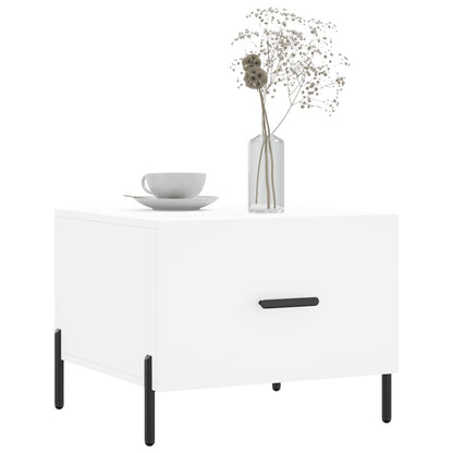 Tavolino da Salotto Bianco 50x50x40 cm in Legno Multistrato