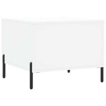 Tavolino da Salotto Bianco 50x50x40 cm in Legno Multistrato | homemem39