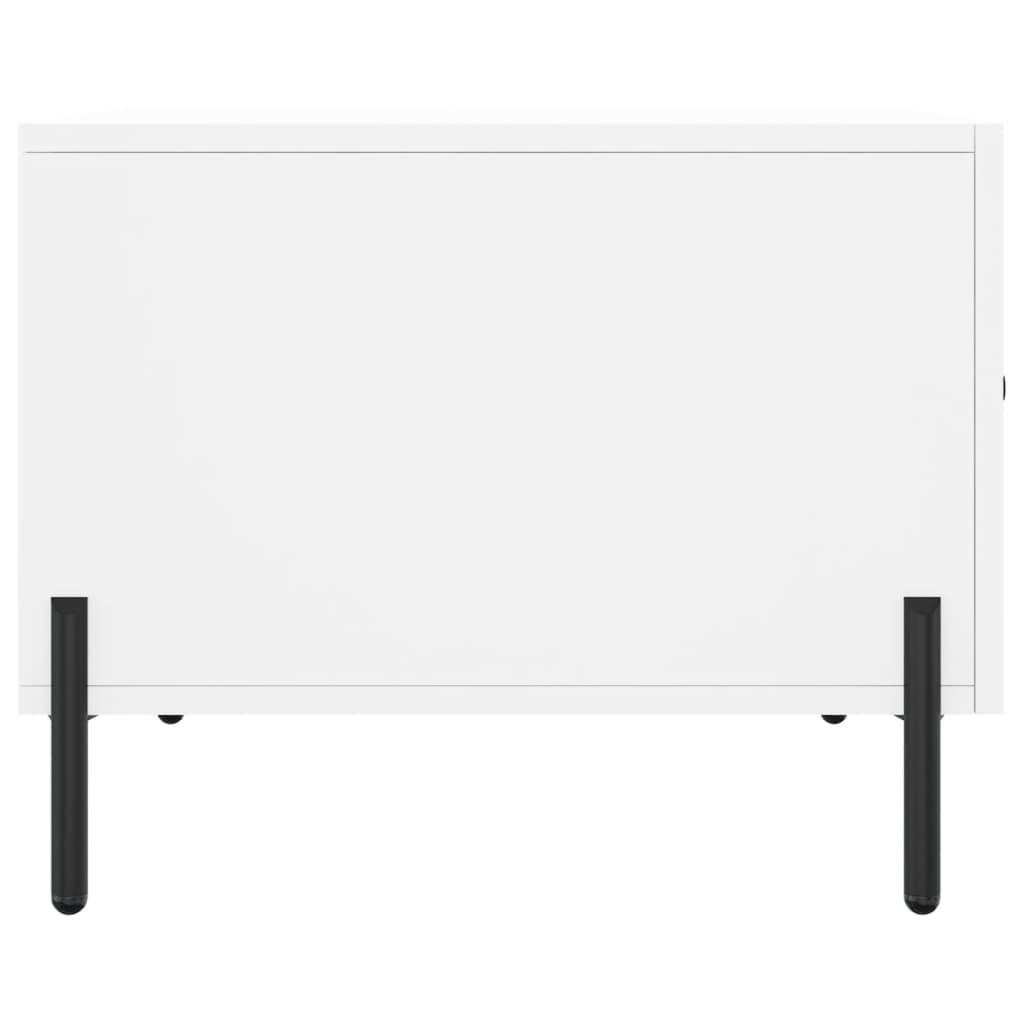 Tavolini da Salotto 2 pz Bianchi 50x50x40 cm Legno Multistrato