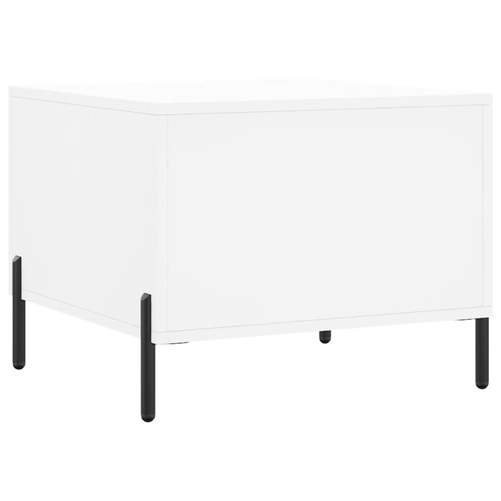 Tavolini da Salotto 2 pz Bianchi 50x50x40 cm Legno Multistrato