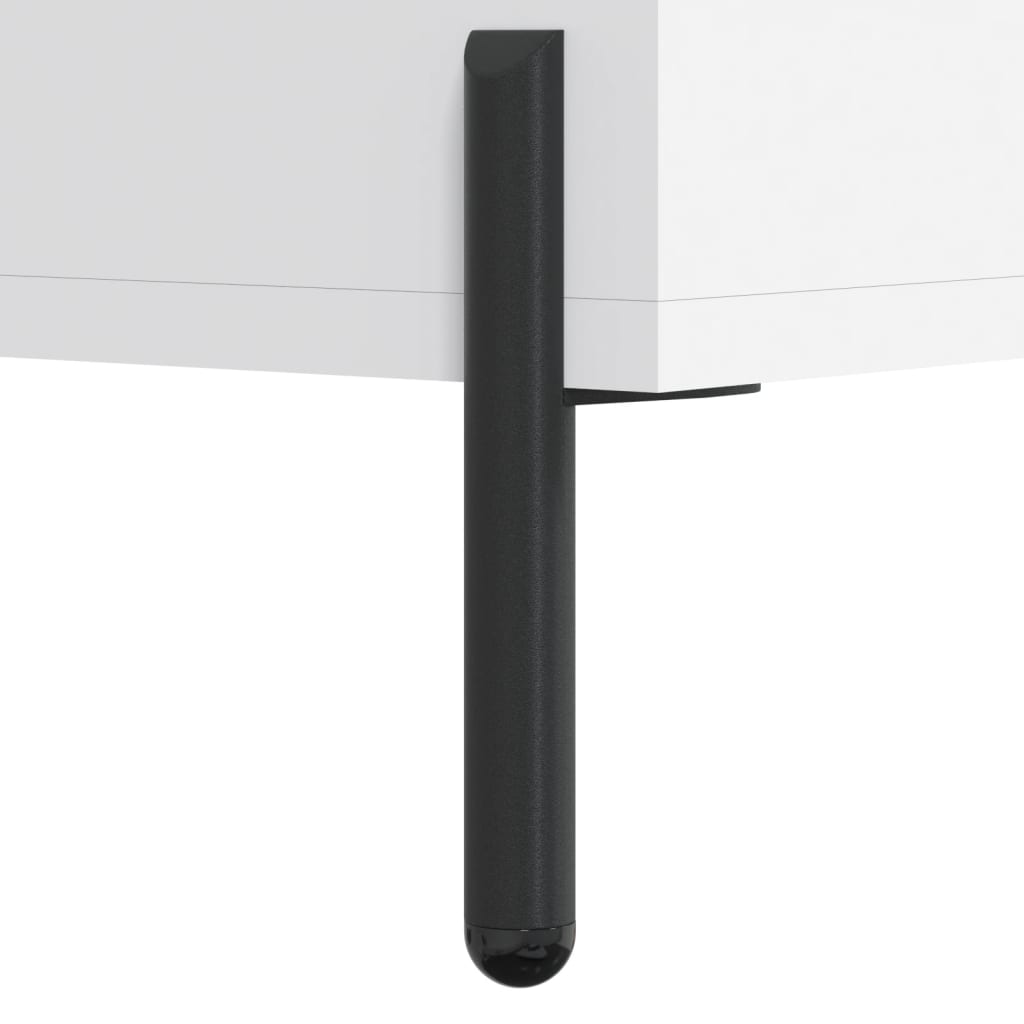 Tavolini da Salotto 2 pz Bianchi 50x50x40 cm Legno Multistrato | homemem39