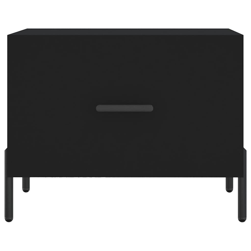 Tavolino da Salotto Nero 50x50x40 cm in Legno Multistrato