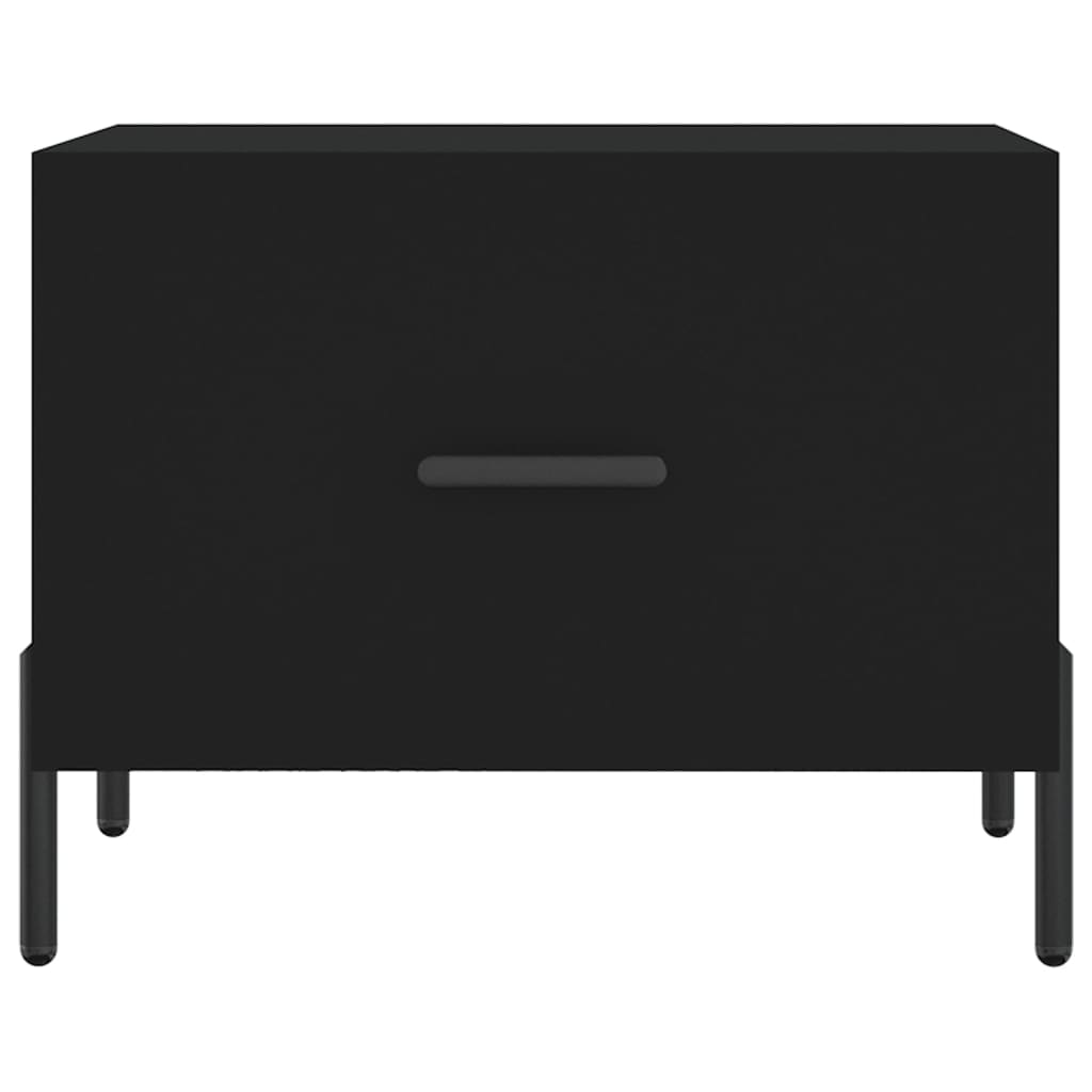 Tavolini da Salotto 2 pz Neri 50x50x40 cm in Legno Multistrato | homemem39