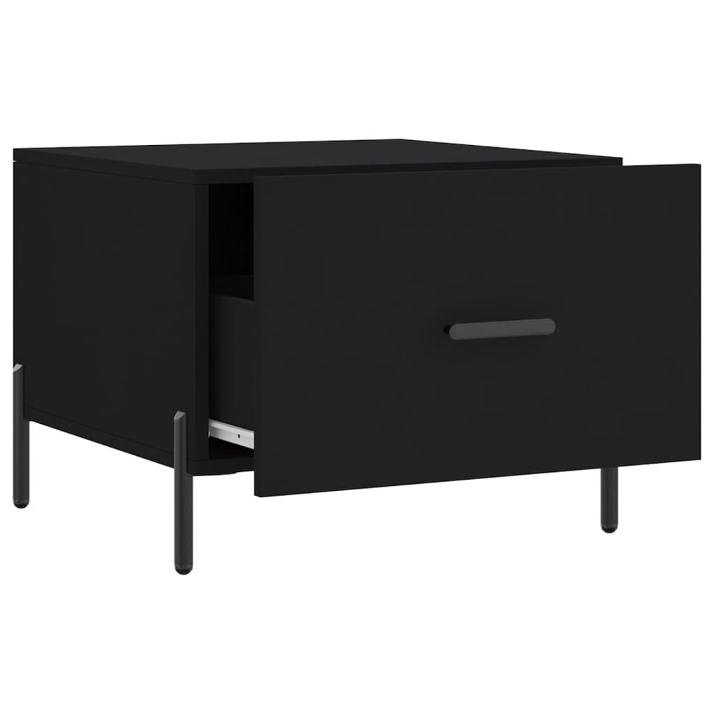 Tavolini da Salotto 2 pz Neri 50x50x40 cm in Legno Multistrato | homemem39