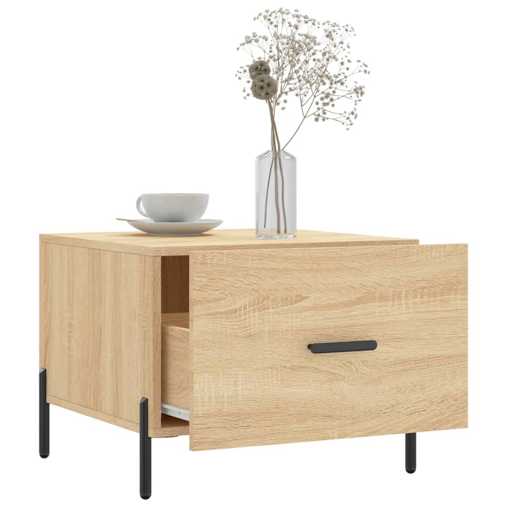 Tavolini Salotto 2pz Rovere Sonoma 50x50x40cm Legno Multistrato