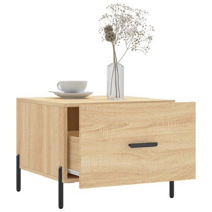 Tavolini Salotto 2pz Rovere Sonoma 50x50x40cm Legno Multistrato