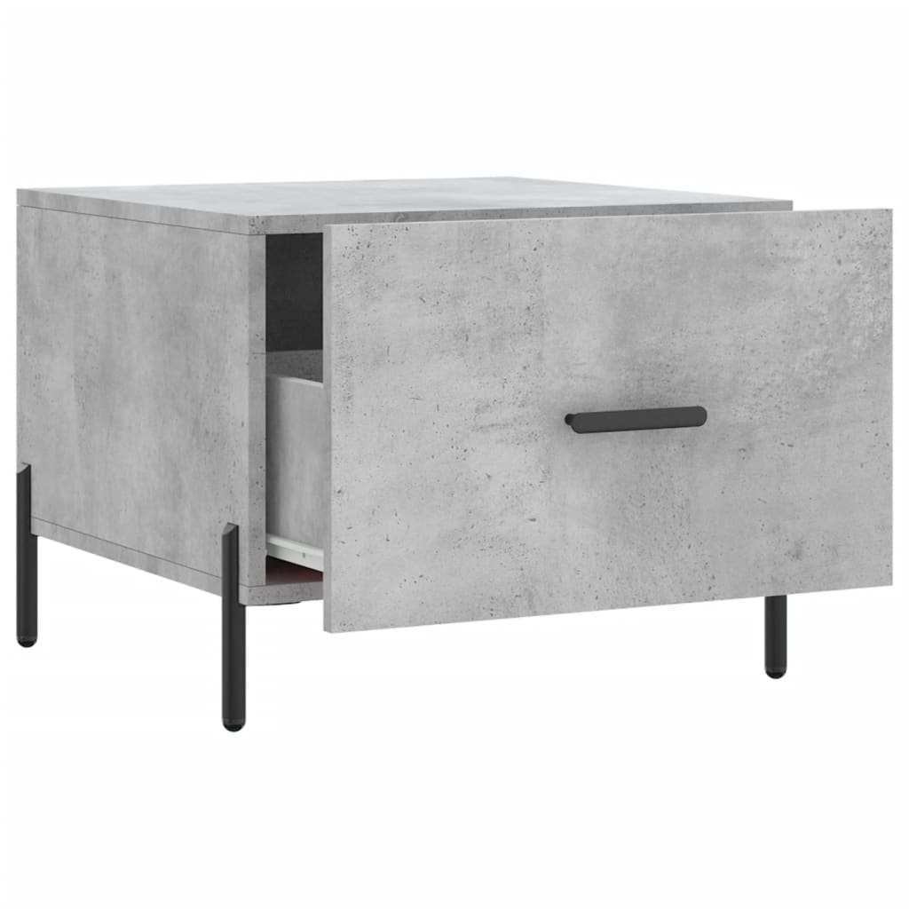 Tavolino Salotto Grigio Cemento 50x50x40 cm Legno Multistrato | homemem39