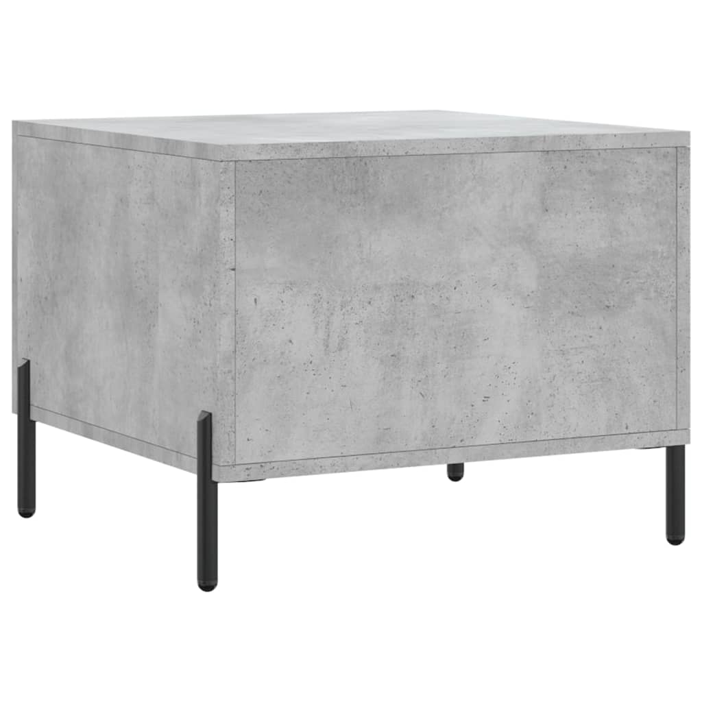 Tavolino Salotto Grigio Cemento 50x50x40 cm Legno Multistrato