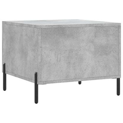 Tavolino Salotto Grigio Cemento 50x50x40 cm Legno Multistrato