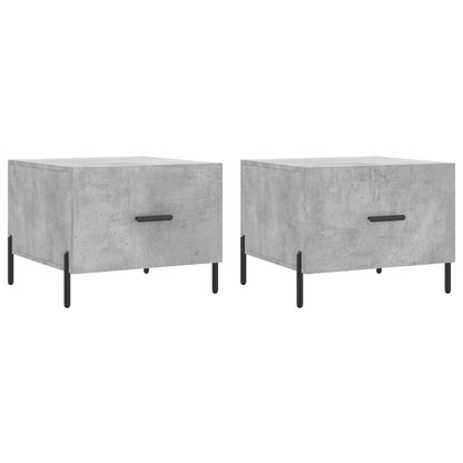 Tavolini Salotto 2pz Grigio Cemento 50x50x40 Legno Multistrato | homemem39