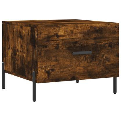 Tavolini Salotto 2 pz Rovere Fumo 50x50x40cm Legno Multistrato