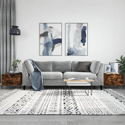 Tavolini Salotto 2 pz Rovere Fumo 50x50x40cm Legno Multistrato | homemem39