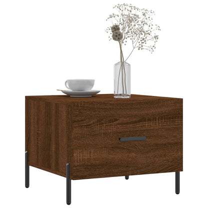 Tavolino da Salotto Rovere Marrone 50x50x40cm Legno Multistrato | homemem39