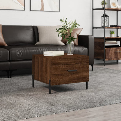 Tavolino da Salotto Rovere Marrone 50x50x40cm Legno Multistrato | homemem39