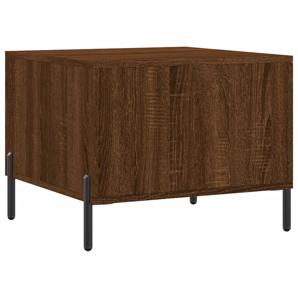 Tavolini Salotto 2 pz Rovere Marrone 50x50x40 Legno Multistrato