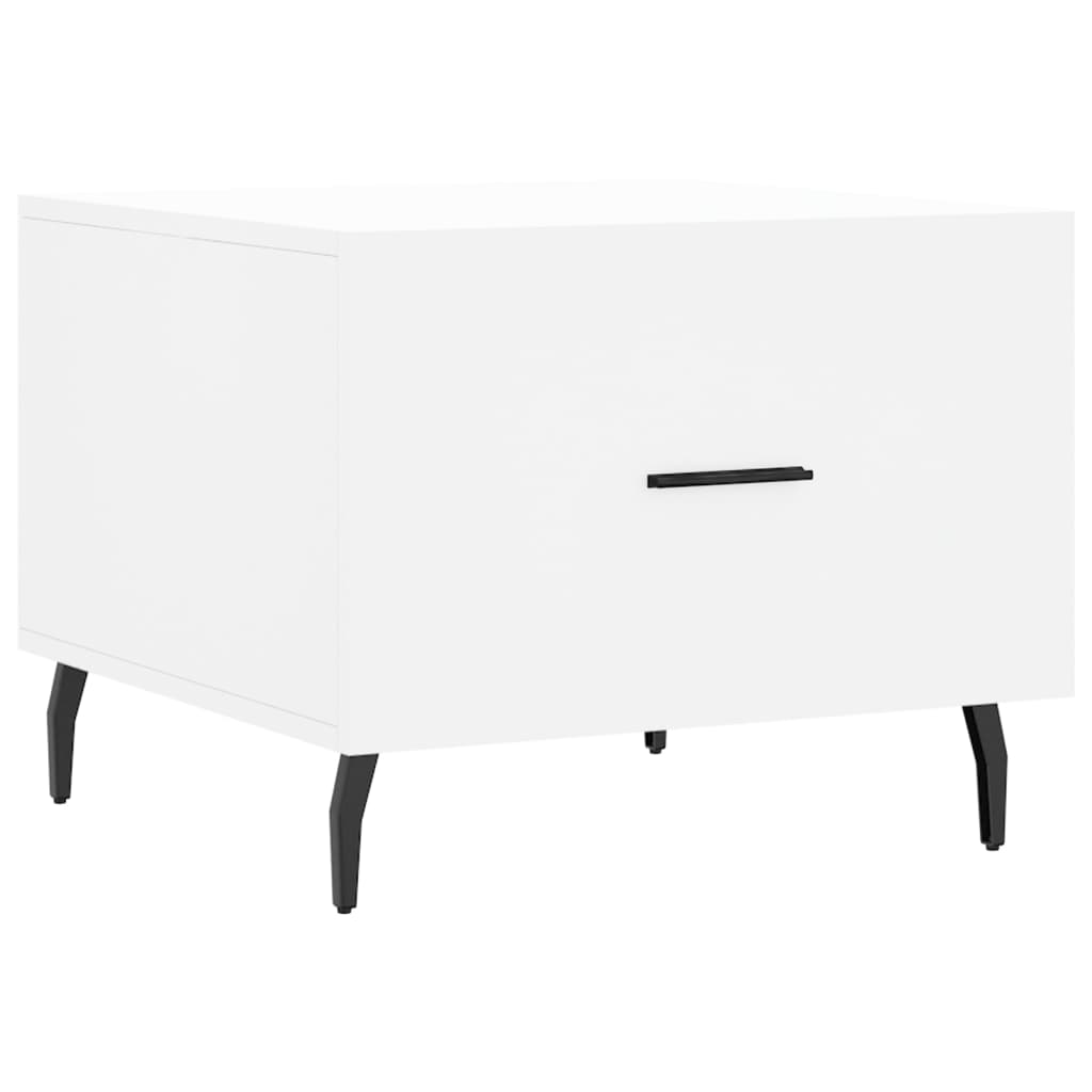 Tavolino da Salotto Bianco 50x50x40 cm in Legno Multistrato | homemem39